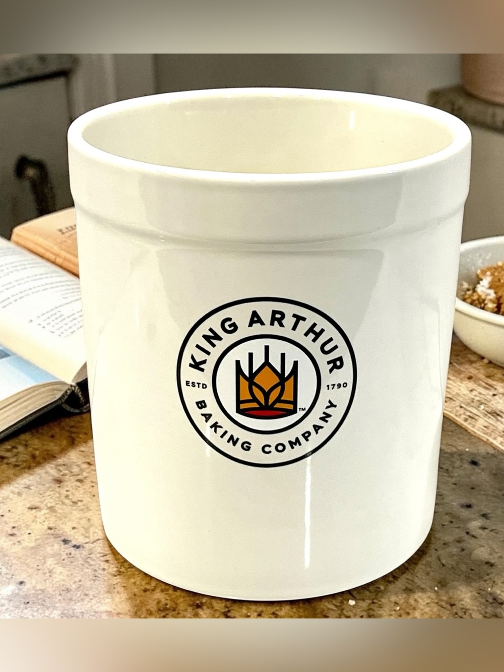 King Arthur Baking Company 1 Qt Sourdough Starter Crock Chantal Ceramic No Lid